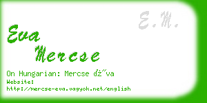 eva mercse business card